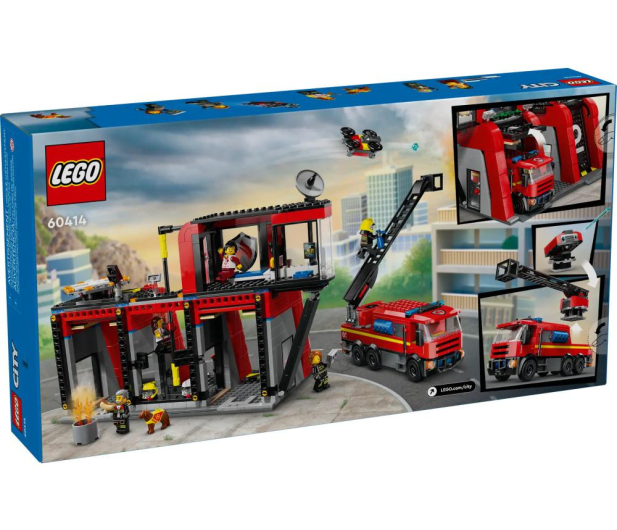 LEGO City 60414 Remiza strażacka z wozem strażackim - 1205487 - zdjęcie 3